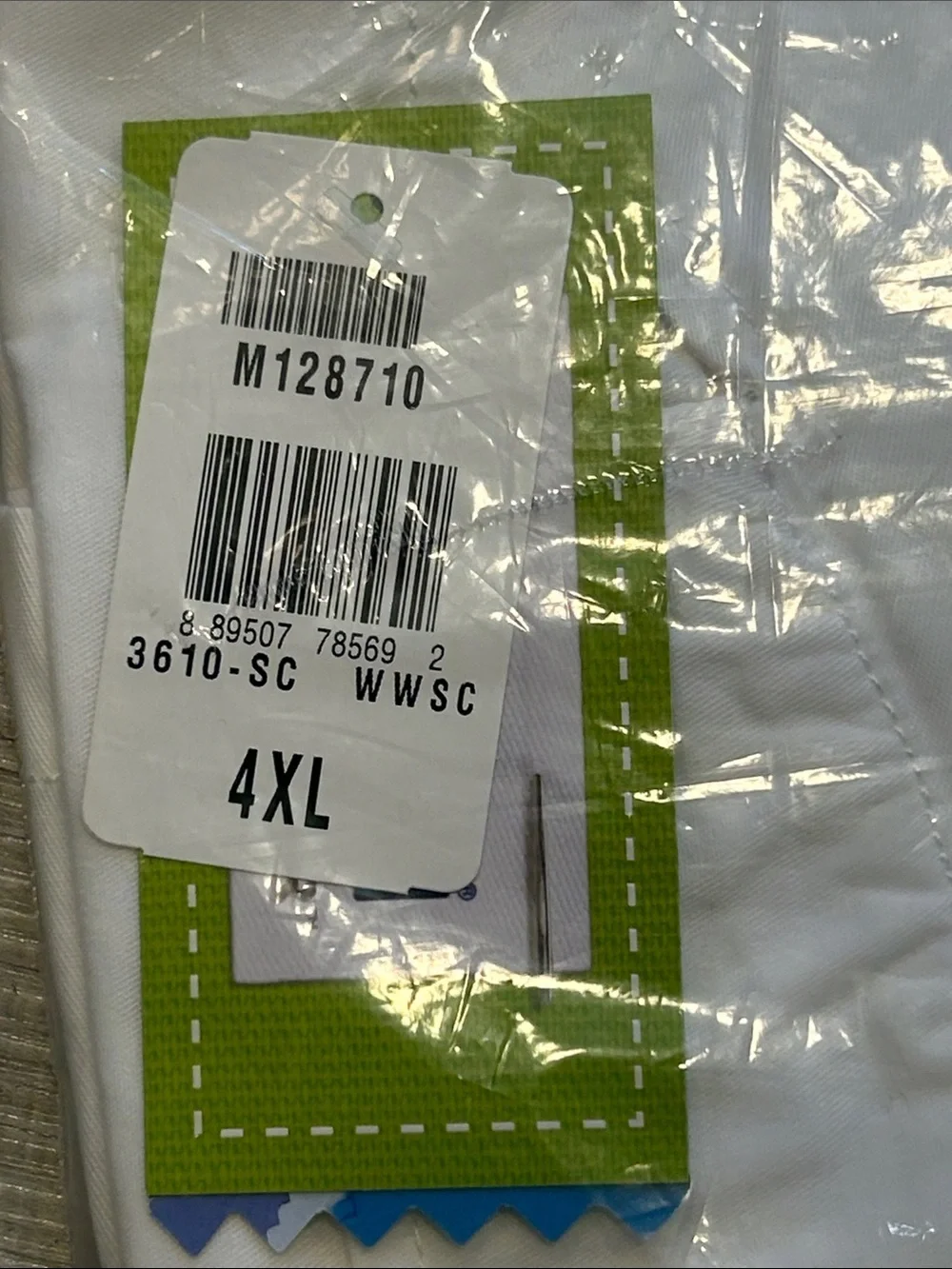 Landau Unisex 4-Pocket Mid-Length White Coat 3610SC Size 4XL